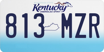 KY license plate 813MZR