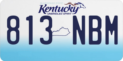 KY license plate 813NBM