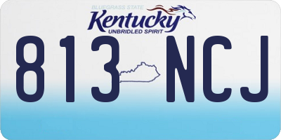 KY license plate 813NCJ