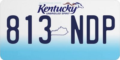KY license plate 813NDP