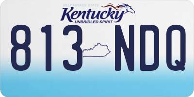 KY license plate 813NDQ