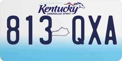 KY license plate 813QXA