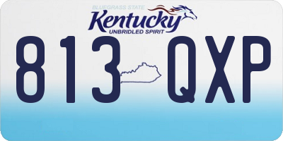 KY license plate 813QXP