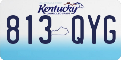 KY license plate 813QYG