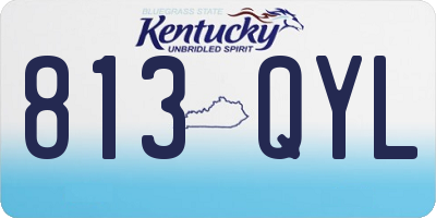 KY license plate 813QYL