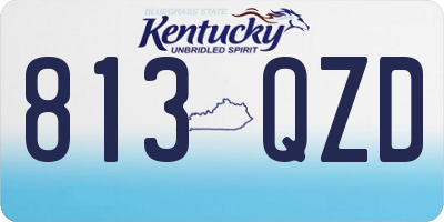 KY license plate 813QZD