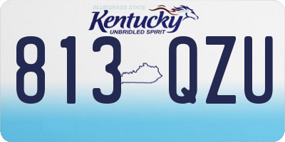 KY license plate 813QZU