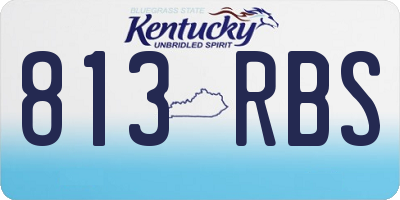 KY license plate 813RBS