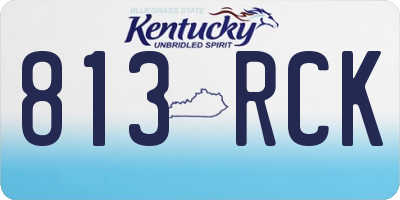 KY license plate 813RCK