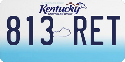 KY license plate 813RET