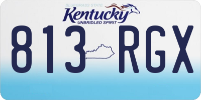 KY license plate 813RGX