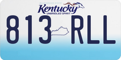 KY license plate 813RLL