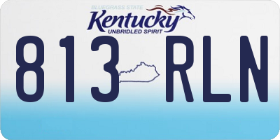 KY license plate 813RLN
