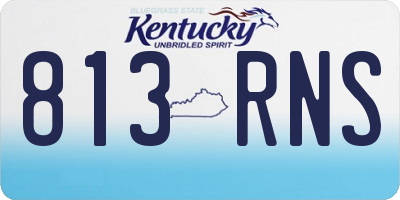 KY license plate 813RNS