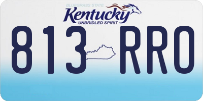 KY license plate 813RRO