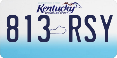 KY license plate 813RSY