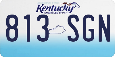 KY license plate 813SGN