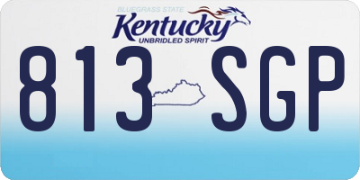 KY license plate 813SGP