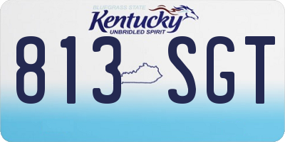 KY license plate 813SGT