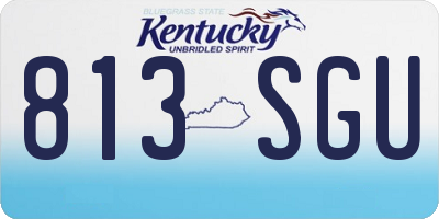 KY license plate 813SGU