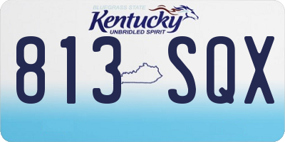 KY license plate 813SQX