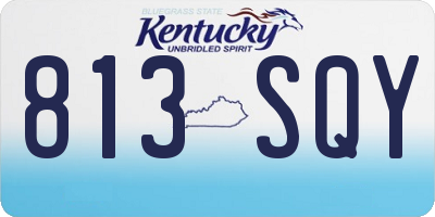 KY license plate 813SQY