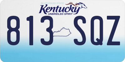 KY license plate 813SQZ
