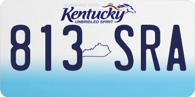 KY license plate 813SRA