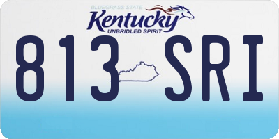 KY license plate 813SRI