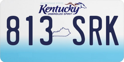 KY license plate 813SRK