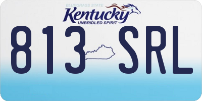 KY license plate 813SRL
