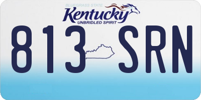 KY license plate 813SRN