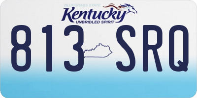 KY license plate 813SRQ