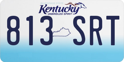 KY license plate 813SRT