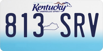 KY license plate 813SRV