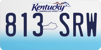 KY license plate 813SRW
