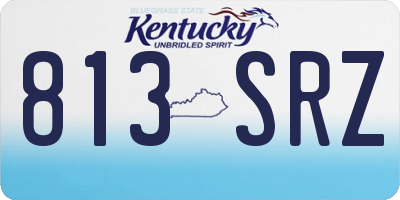 KY license plate 813SRZ