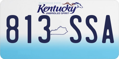 KY license plate 813SSA