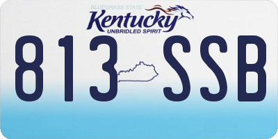 KY license plate 813SSB