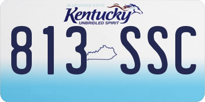 KY license plate 813SSC