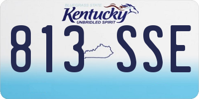 KY license plate 813SSE
