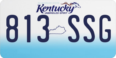 KY license plate 813SSG