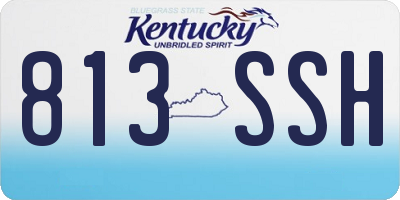 KY license plate 813SSH