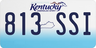 KY license plate 813SSI