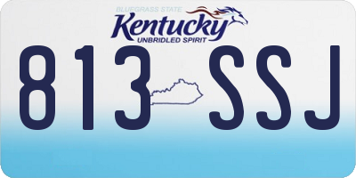 KY license plate 813SSJ