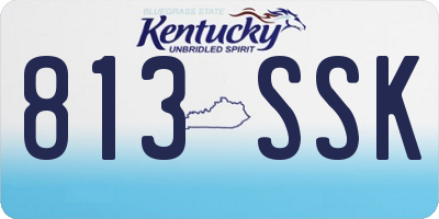 KY license plate 813SSK
