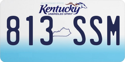 KY license plate 813SSM