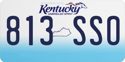 KY license plate 813SSO