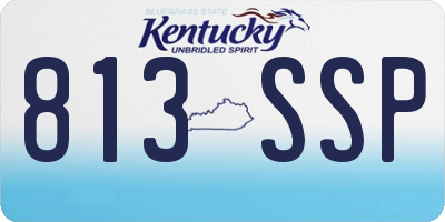 KY license plate 813SSP