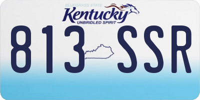 KY license plate 813SSR